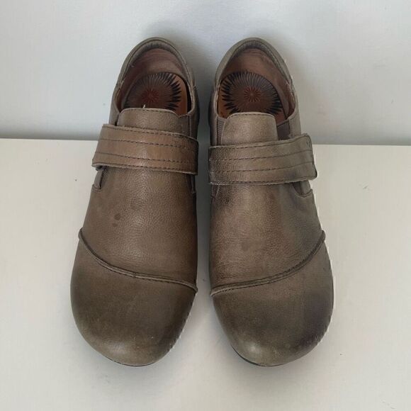 Taos Wedge Shoes Booties Size 9 Tan Leather Casual Slip On Comfort SPLURGE - Picture 2 of 11